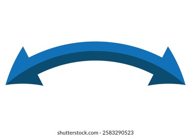 double wave long arrow vector icon. double side left and right wave Horizontal long arrow icon. flat style double wave long arrow vector illustration.