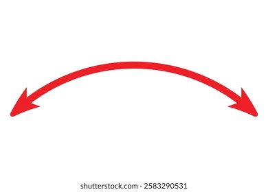 double wave long arrow vector icon. double side left and right wave Horizontal long arrow icon. flat style double wave long arrow vector illustration.