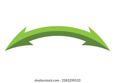 double wave long arrow vector icon. double side left and right wave Horizontal long arrow icon. flat style double wave long arrow vector illustration.