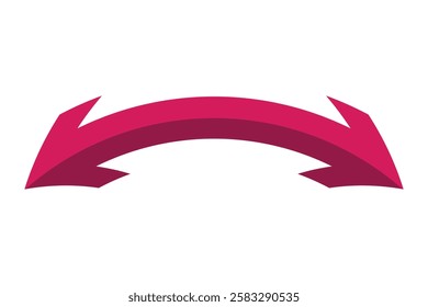 double wave long arrow vector icon. double side left and right wave Horizontal long arrow icon. flat style double wave long arrow vector illustration.