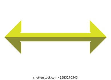 double wave long arrow vector icon. double side left and right wave Horizontal long arrow icon. flat style double wave long arrow vector illustration.