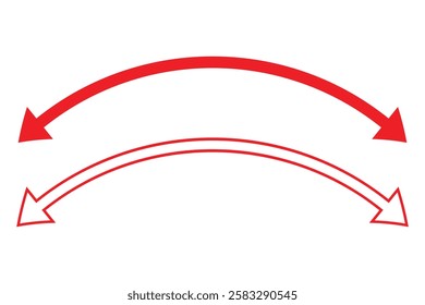 double wave long arrow vector icon. double side left and right wave Horizontal long arrow icon. flat style double wave long arrow vector illustration.