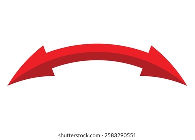 double wave long arrow vector icon. double side left and right wave Horizontal long arrow icon. flat style double wave long arrow vector illustration.