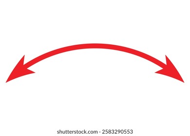 double wave long arrow vector icon. double side left and right wave Horizontal long arrow icon. flat style double wave long arrow vector illustration.