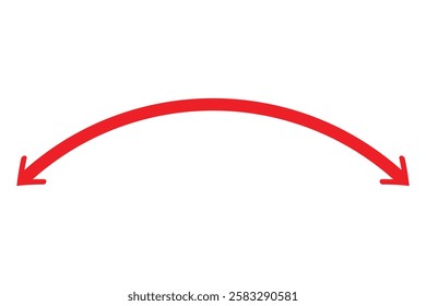 double wave long arrow vector icon. double side left and right wave Horizontal long arrow icon. flat style double wave long arrow vector illustration.