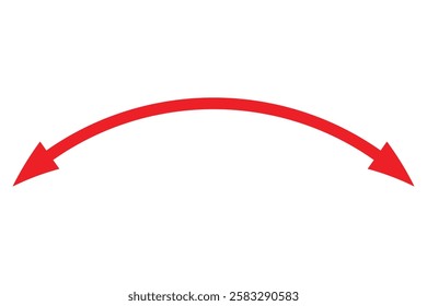 double wave long arrow vector icon. double side left and right wave Horizontal long arrow icon. flat style double wave long arrow vector illustration.