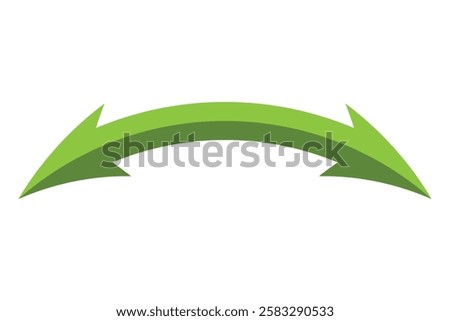 double wave long arrow vector icon. double side left and right wave Horizontal long arrow icon. flat style double wave long arrow vector illustration.
