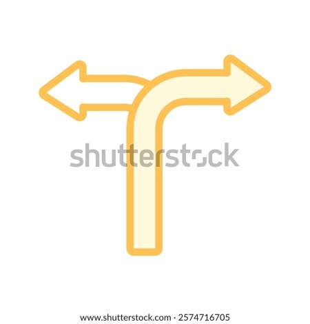 Double Way duotone line icon , vector, pixel perfect, illustrator file