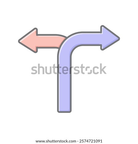 Double Way lineal color icon , vector, pixel perfect, illustrator file