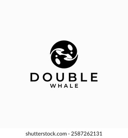 double whale logo design template