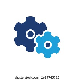 double wheel gear colored icon vector design good for web or mobile app