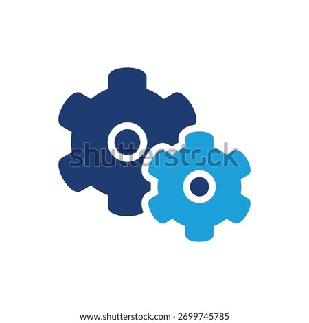 double wheel gear colored icon vector design good for web or mobile app
