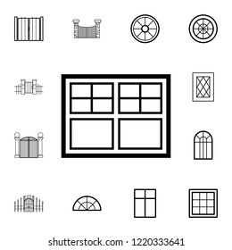 double window icon. Detailed set of Doors, gates and windows icons. Premium quality graphic design icon. One of the collection icons for websites, web design, mobile app on white background