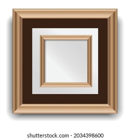 Double wooden rectangular frame board in sophisticated texture. Fully editable, suitable for EPS 10.
