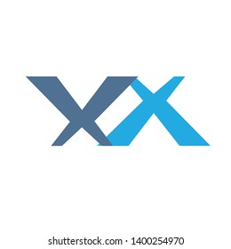 Double X Logo Letter Vector Illustrator