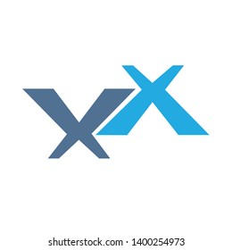 Double X Logo Letter Vector Illustrator
