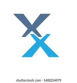 Double X Logo Letter Vector Illustrator