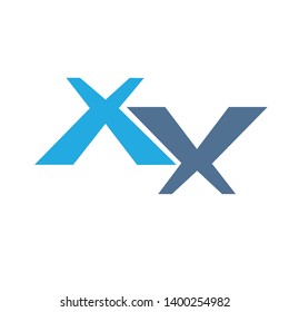 Double X Logo Letter Vector Illustrator