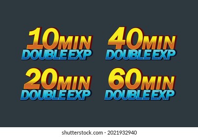 Double XP Timer Icon Game Asset
