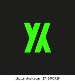 Double Y letters logo design concept for creative, technology and product, with simple design isolated on blue background.