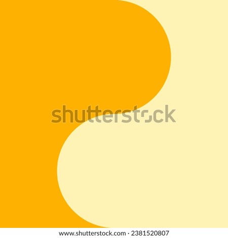 Double yellow background of different color shades and tones. Intertwining and curved shapes. 