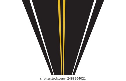 Double yellow lines on asphalt road. Vector illustration. EPS 10