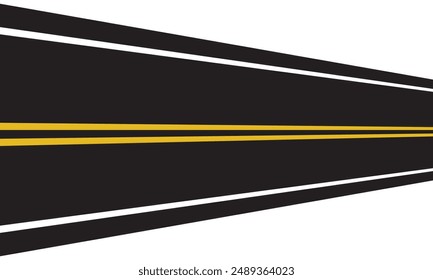 Double yellow lines on asphalt road. Vector illustration. EPS 10