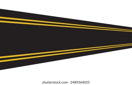 Double yellow lines on asphalt road. Vector illustration. EPS 10