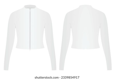 Double zipper cardigan. vector illustration