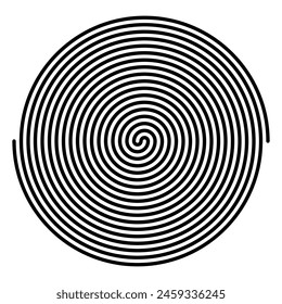 Double-arm Archimedean spiral. An arithmetic spiral with two arms, connected at the center. E. g. used in technics as spiral antennas, making them with their windings to extremely small structures.