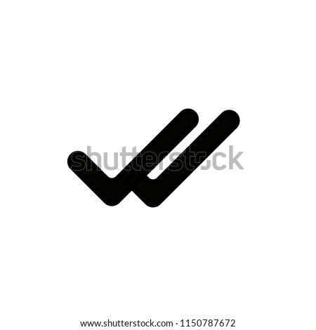 Double-checking icon,vector illustration. Flat design style. vector double-checking icon illustration isolated on White background,double-checking icon Eps10. 