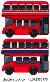 Double-decker Bus  on White Background illustration
