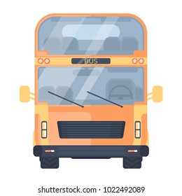 Double-decker bus. Vehicle for transportation passangers. Excursion tansport.
