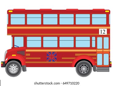 Doubledecker Red Color Symbol London Stock Vector (Royalty Free ...