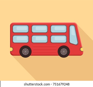 Double-decker turist bus logo. Vector illustration