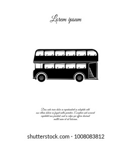 Double-decker vector icon