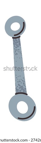 Double-ended cranked ring spanner element