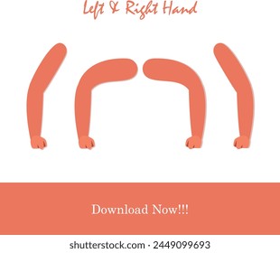 Double-Handed Power: A Collection of Right and Left Hand Vector Illustrations