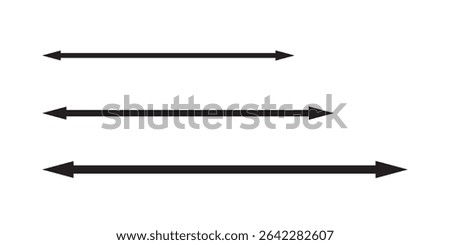 Double-headed arrows icon, symbol. Both side arrows vector. Bidirectional arrows vector. Vector illustration.
