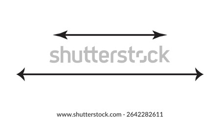Double-headed arrows icon, symbol. Both side arrows vector. Bidirectional arrows vector. Vector illustration.