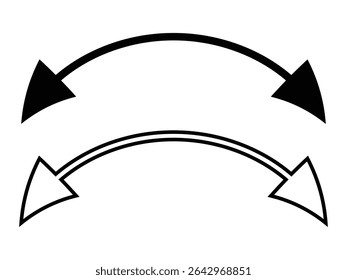 Double-headed arrows vector icon. arrow vector icon. Vector arrow icon on white background. Vector illustration. 
