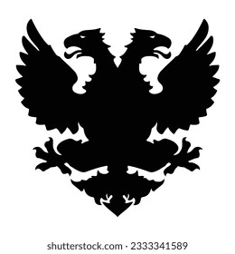 double-headed eagle coat of arms Emblem, vector illustration