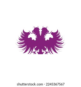Double-headed eagle vector icon on white background