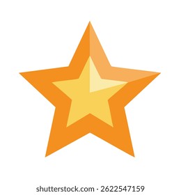 Double-layered star with small triangle accents