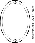 Double-Line Curved Oval Frame in Classic Retro Style