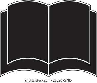 Double-page book icon symbolizing open textbook or learning material with transparent background