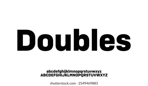 Doubles, Abstract sport modern alphabet fonts. Typography bold typeface design for sport, technology, fashion, digital, future creative logo font. vector illustration
