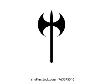 double-sided ax silhouette