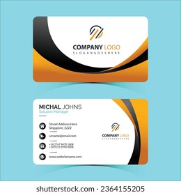 Double-sided business card template with creative design