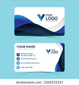 Plantilla de tarjeta de negocios de doble cara con diseño creativo